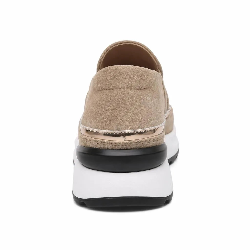 Mocassins Daim À Plateforme Compensée - Studio - Behind view