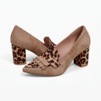 Mocassins Daim À Talons Hauts Pour Femmes - Studio — Front 3/4 Pair