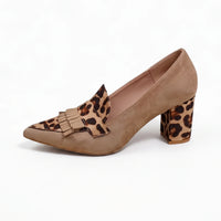 Mocassins Daim À Talons Hauts Pour Femmes - Studio — Side Profile