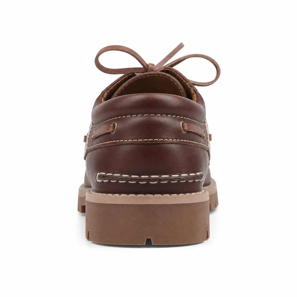 Mocassins Décontractés À Plateforme En Cuir Véritable Pour Homme - Studio - Behind view
