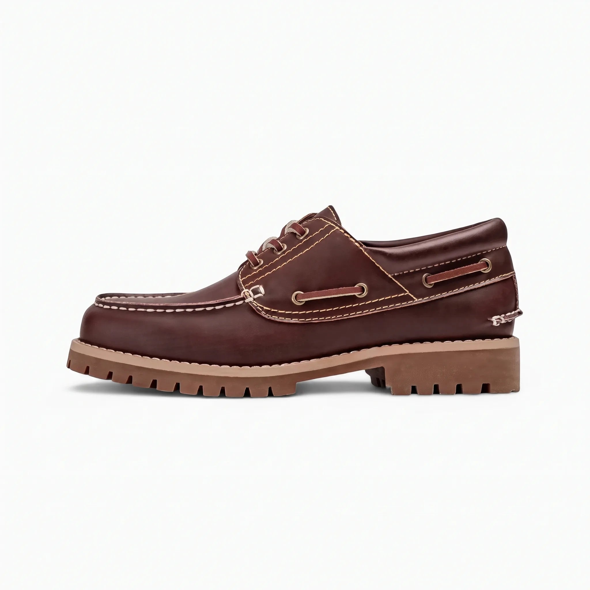 Mocassins Décontractés À Plateforme En Cuir Véritable Pour Homme - Studio — Side Profile