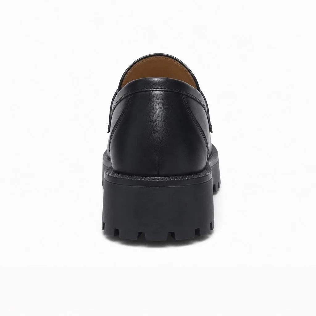 Mocassins En Cuir À Plateforme Pour Femmes - Studio - Behind view
