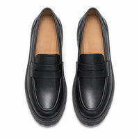 Mocassins En Cuir À Plateforme Pour Femmes - Studio - Top view