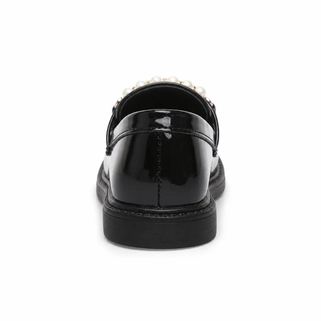 Mocassins En Cuir Et Perles Pour Filles - Studio - Behind view