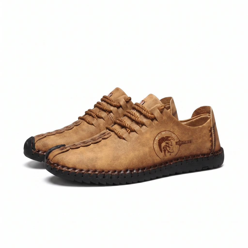 Mocassins En Cuir Synthétique Pour Homme Avec Semelle Orthopédique - Studio — Front 3/4 Pair