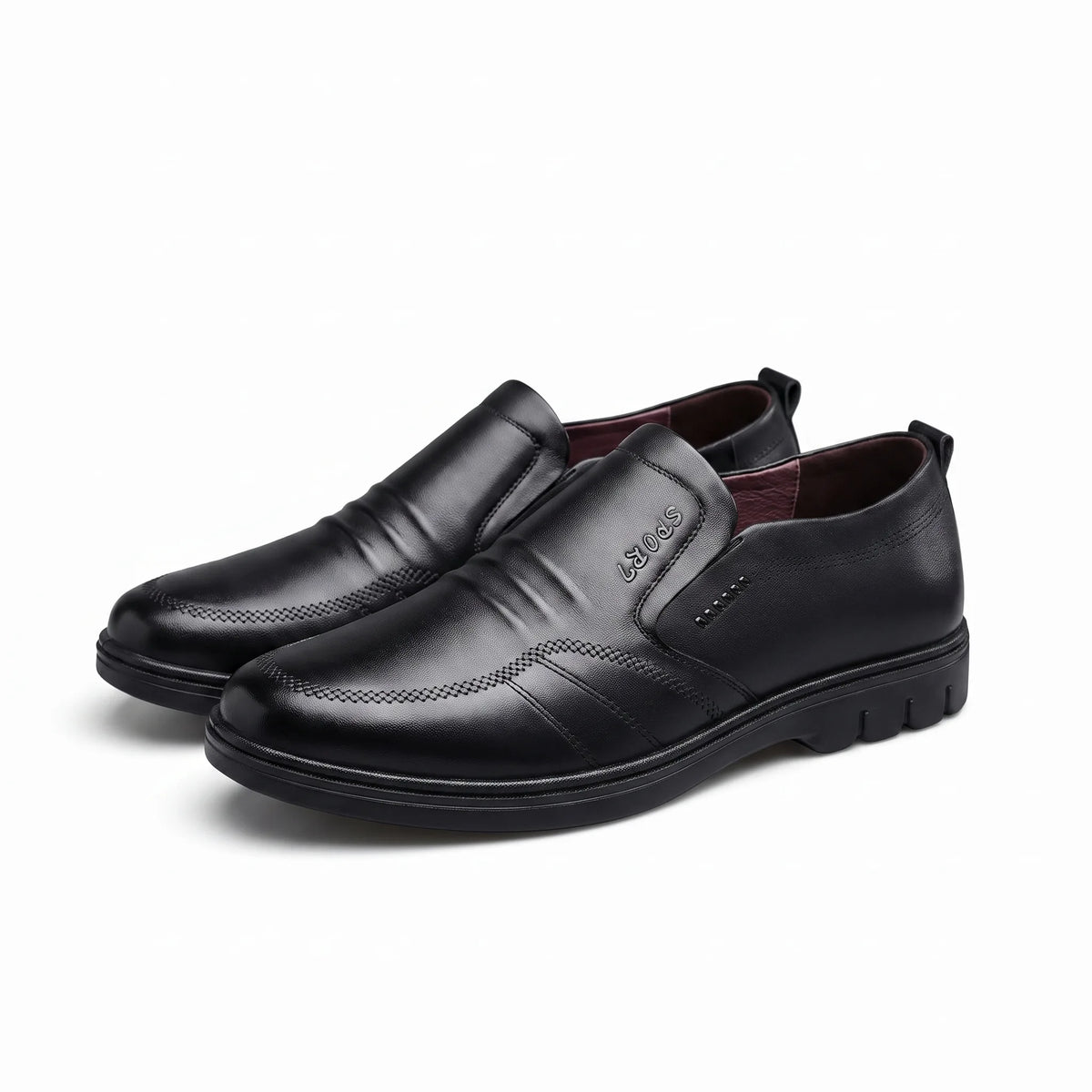 Mocassins En Cuir Synthétique Super Légers Pour Hommes - Studio — Front 3/4 Pair