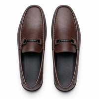 Mocassins En Cuir Véritable Avec Mors Pour Homme - Studio - Top view