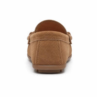 Mocassins En Daim Avec Un Nœud Marron Pour Garçons - Studio - Behind view