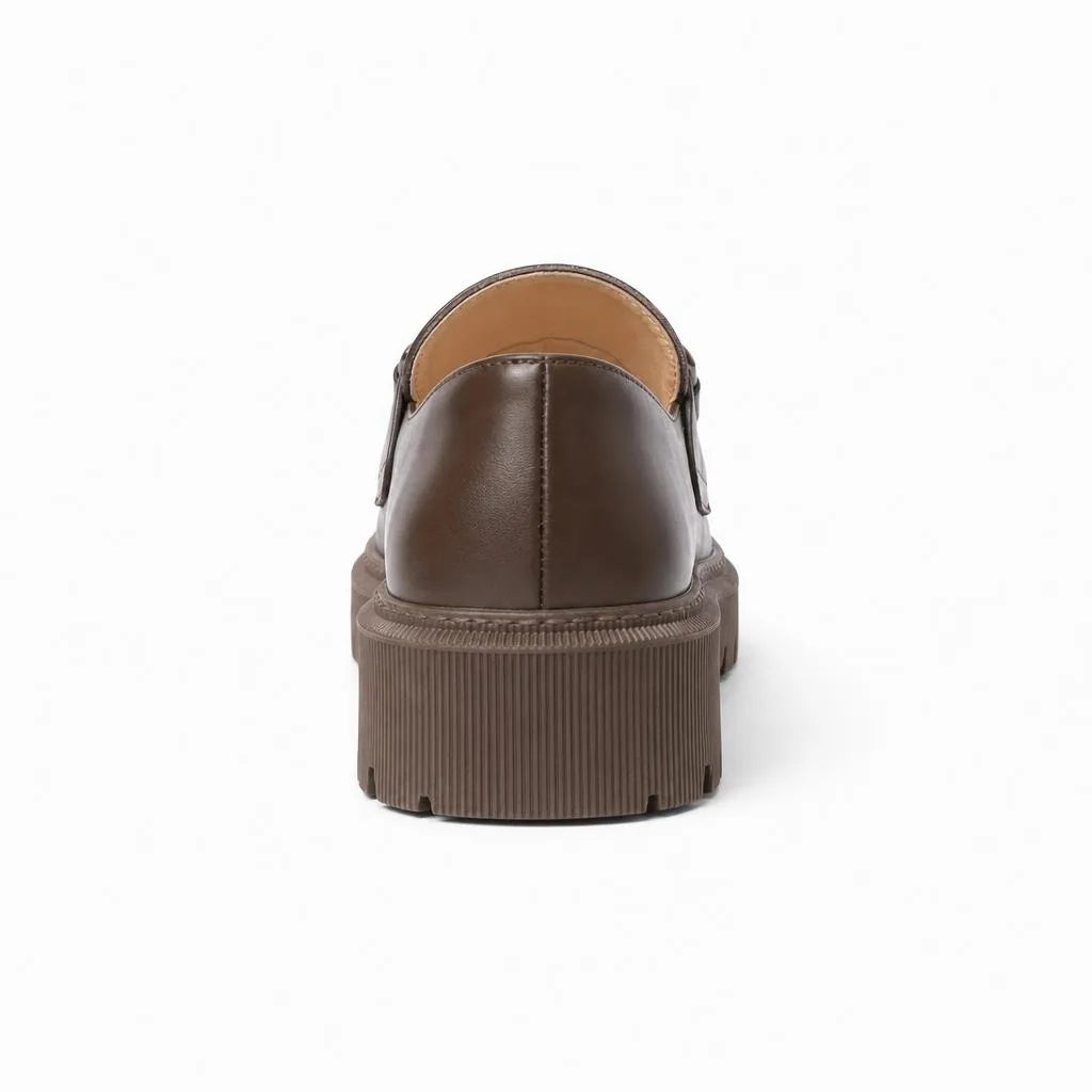 Mocassins Faciles À Enfiler En Cuir Pour Femmes - Studio - Behind view