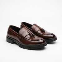 Mocassins Habillés À Glands En Cuir Véritable Pour Homme - Studio — Front 3/4 Pair