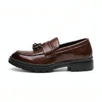 Mocassins Habillés À Glands En Cuir Véritable Pour Homme - Studio — Side Profile