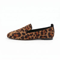 Mocassins Imprimé Léopard À Bout Carré Pour Femme - Studio — Side Profile