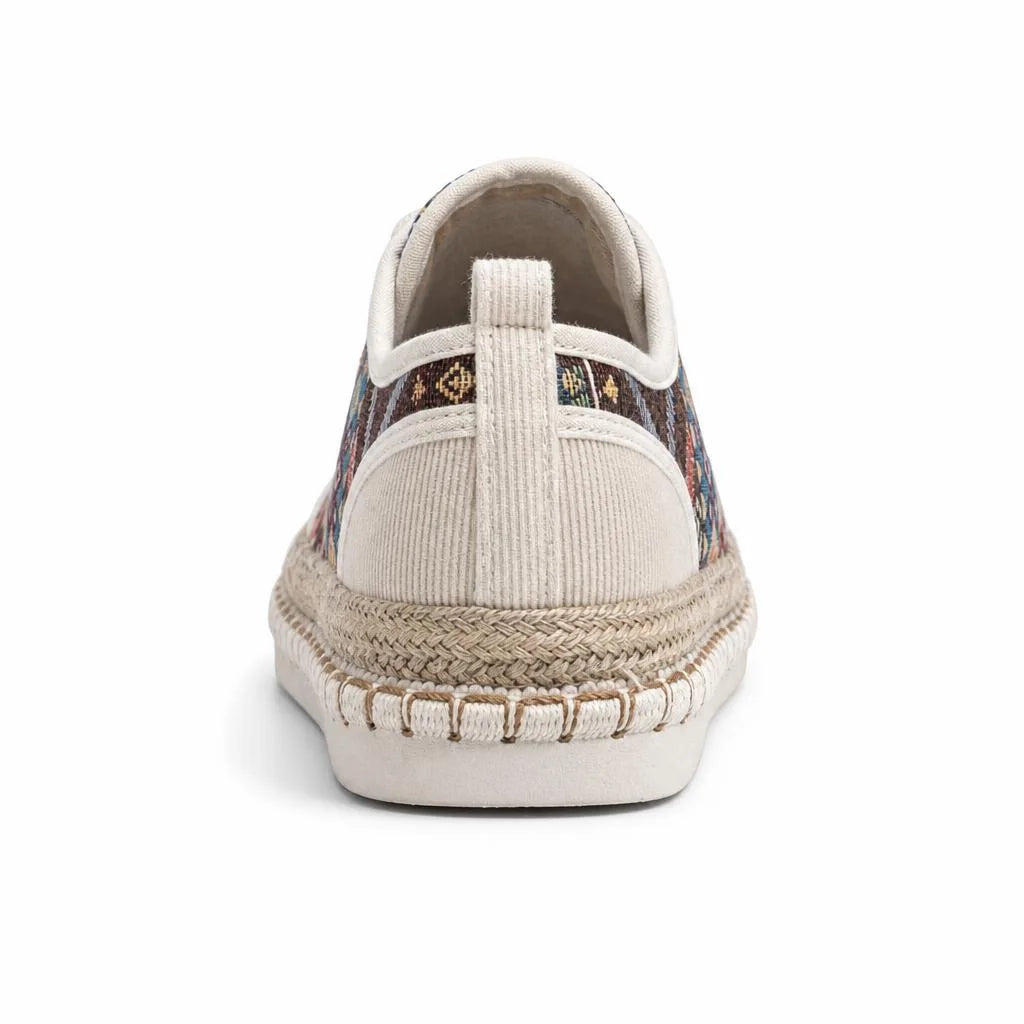 Mocassins Indiens En Toile - Studio - Behind view