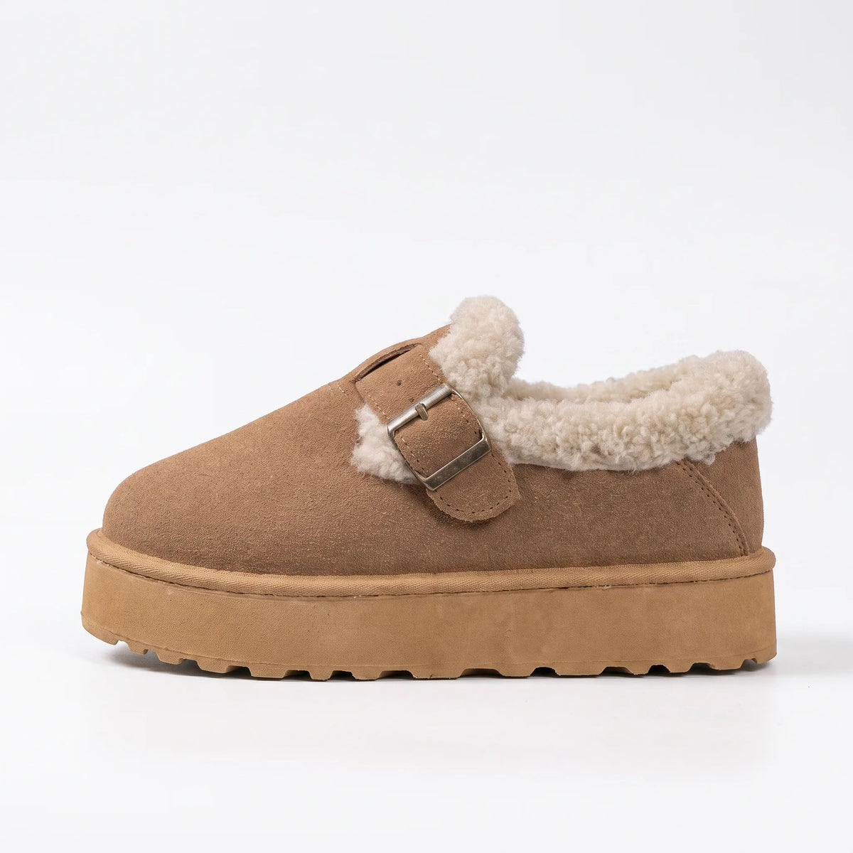 Mocassins Indiens Fourrés À Boucle - Studio — Side Profile