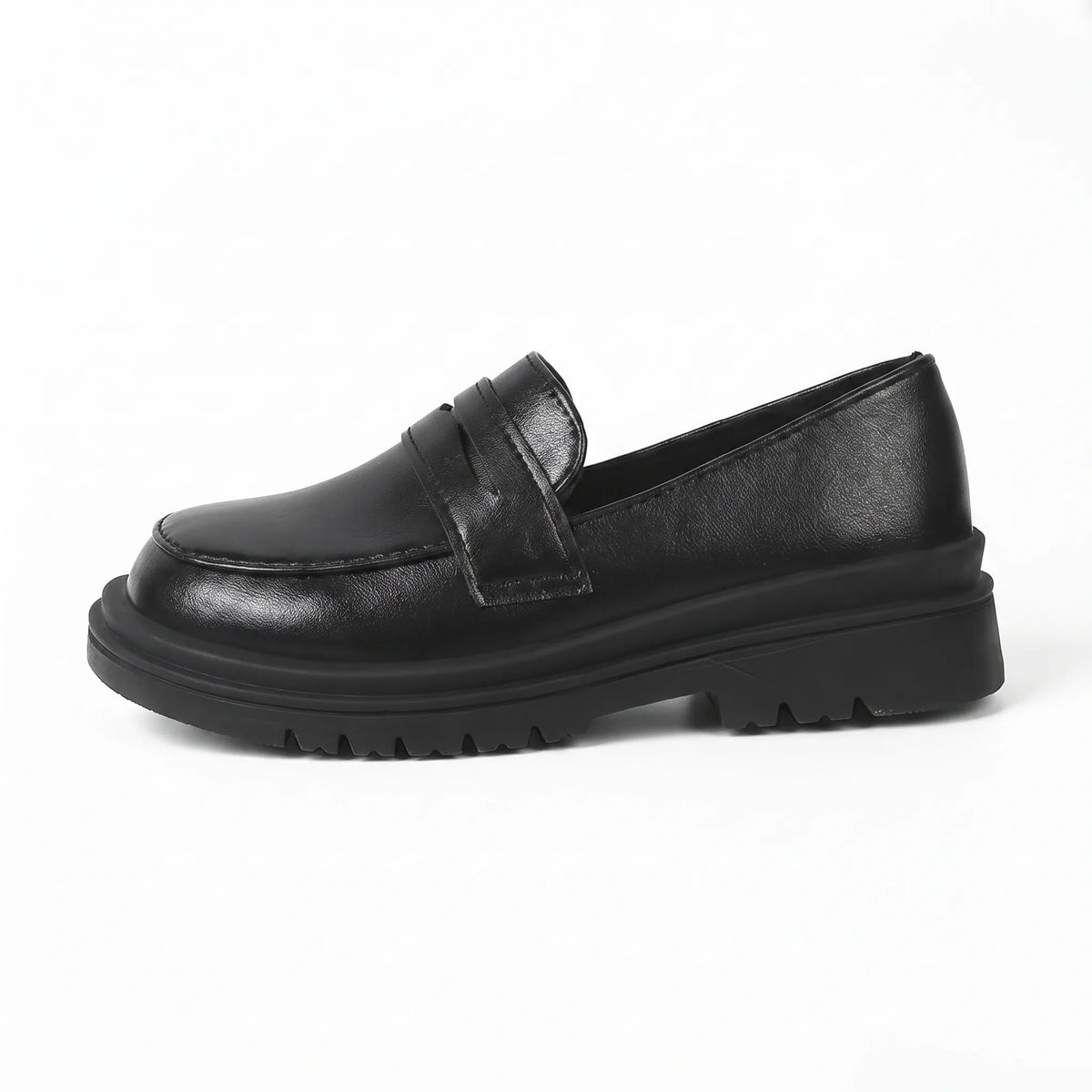 Mocassins Noir Brillant De Printemps Pour Garçons - Studio — Side Profile