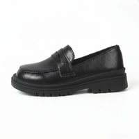 Mocassins Noir Brillant De Printemps Pour Garçons - Studio — Side Profile