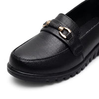 Mocassins Orthopédiques À Semelle Noire Pour Femmes - Studio — Detail Close-up