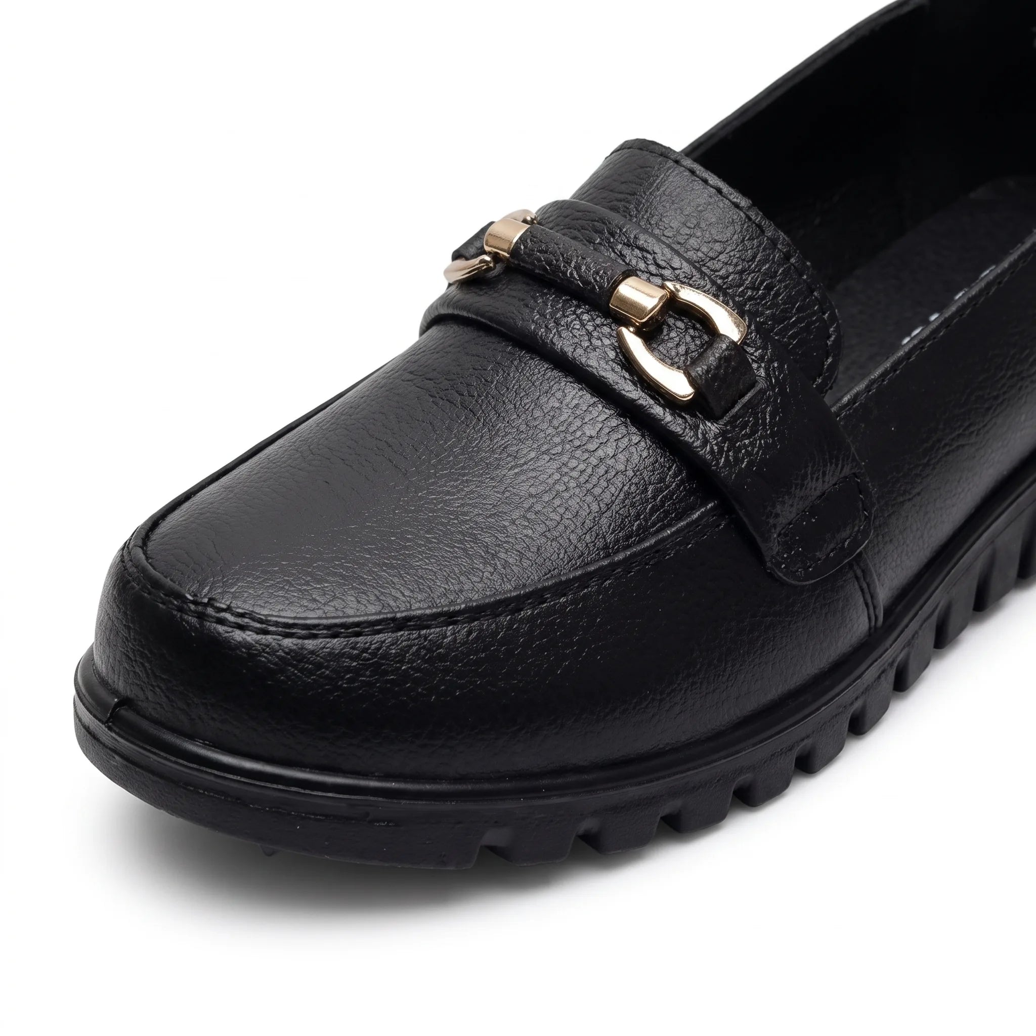 Mocassins Orthopédiques À Semelle Noire Pour Femmes - Studio — Detail Close-up Image
