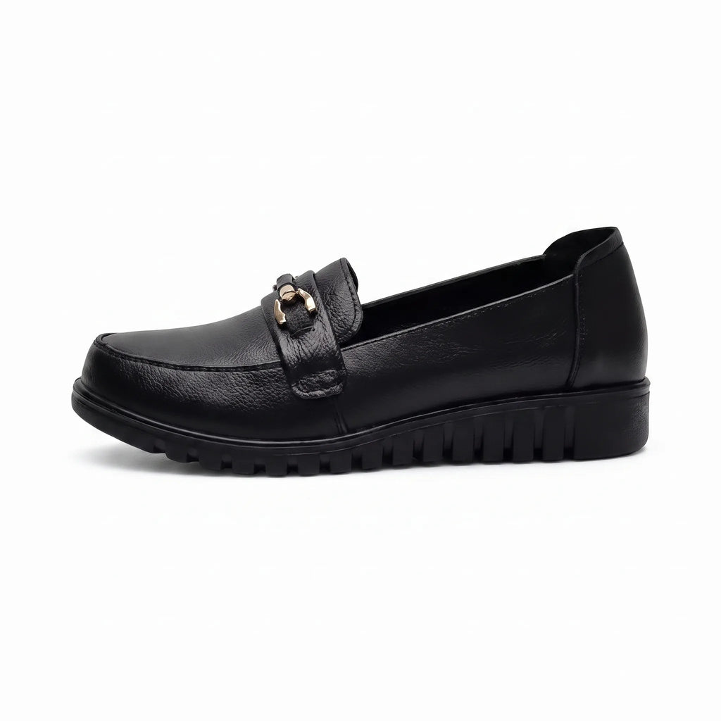Mocassins Orthopédiques À Semelle Noire Pour Femmes - Studio — Side Profile