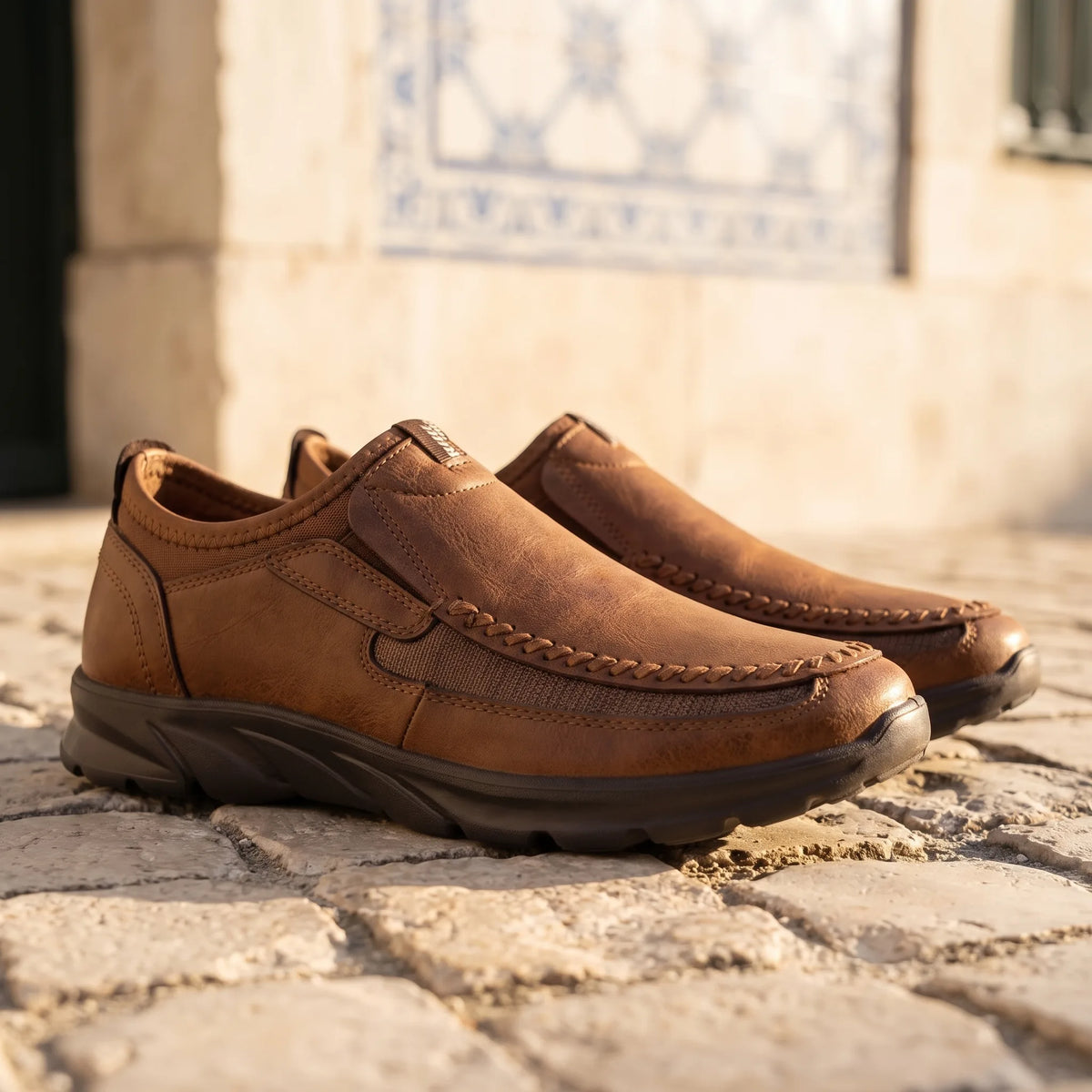 Mocassins Orthopédiques de Marche Pour Homme - Lifestyle — Mediterranean Editorial