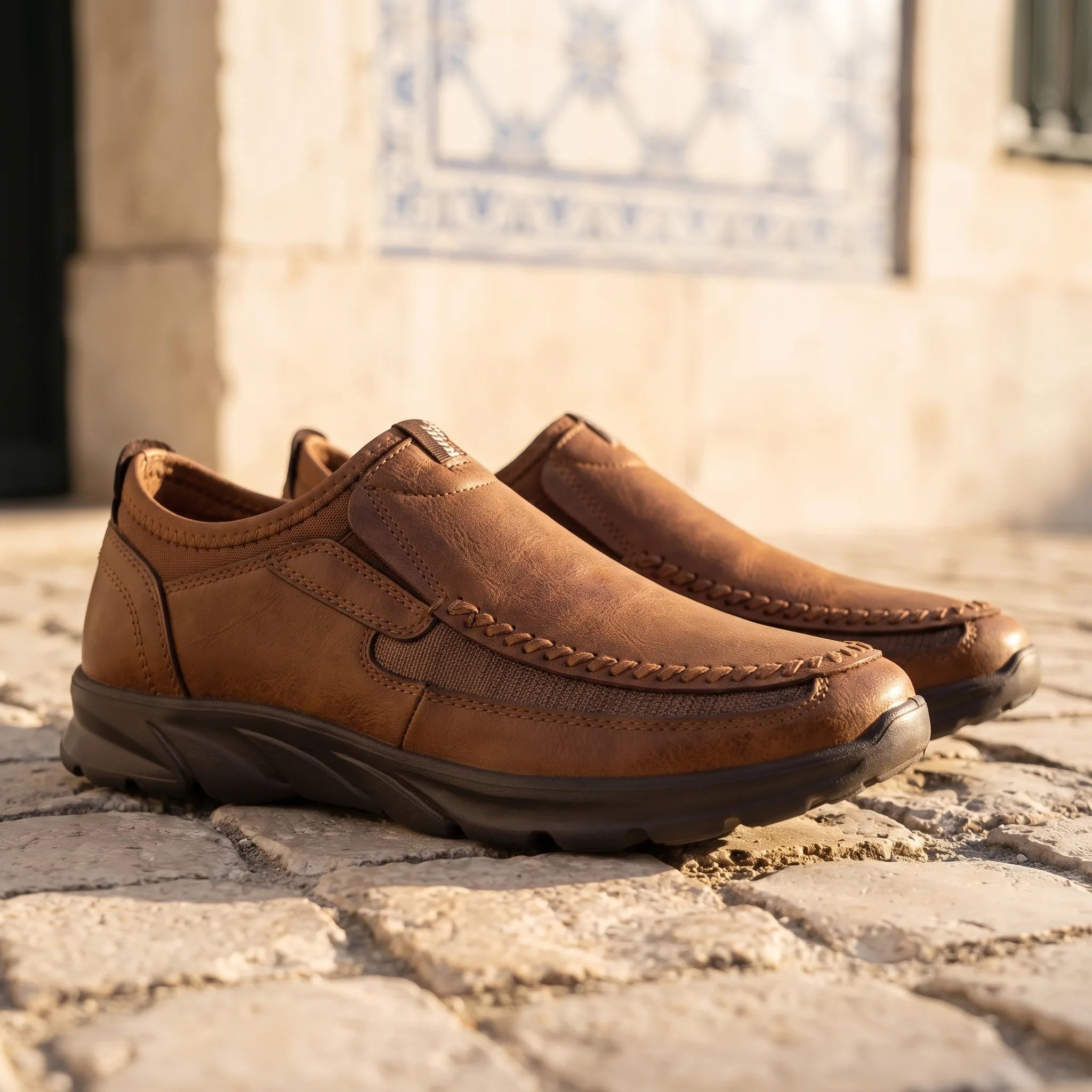 Mocassins Orthopédiques de Marche Pour Homme - Lifestyle — Mediterranean Editorial