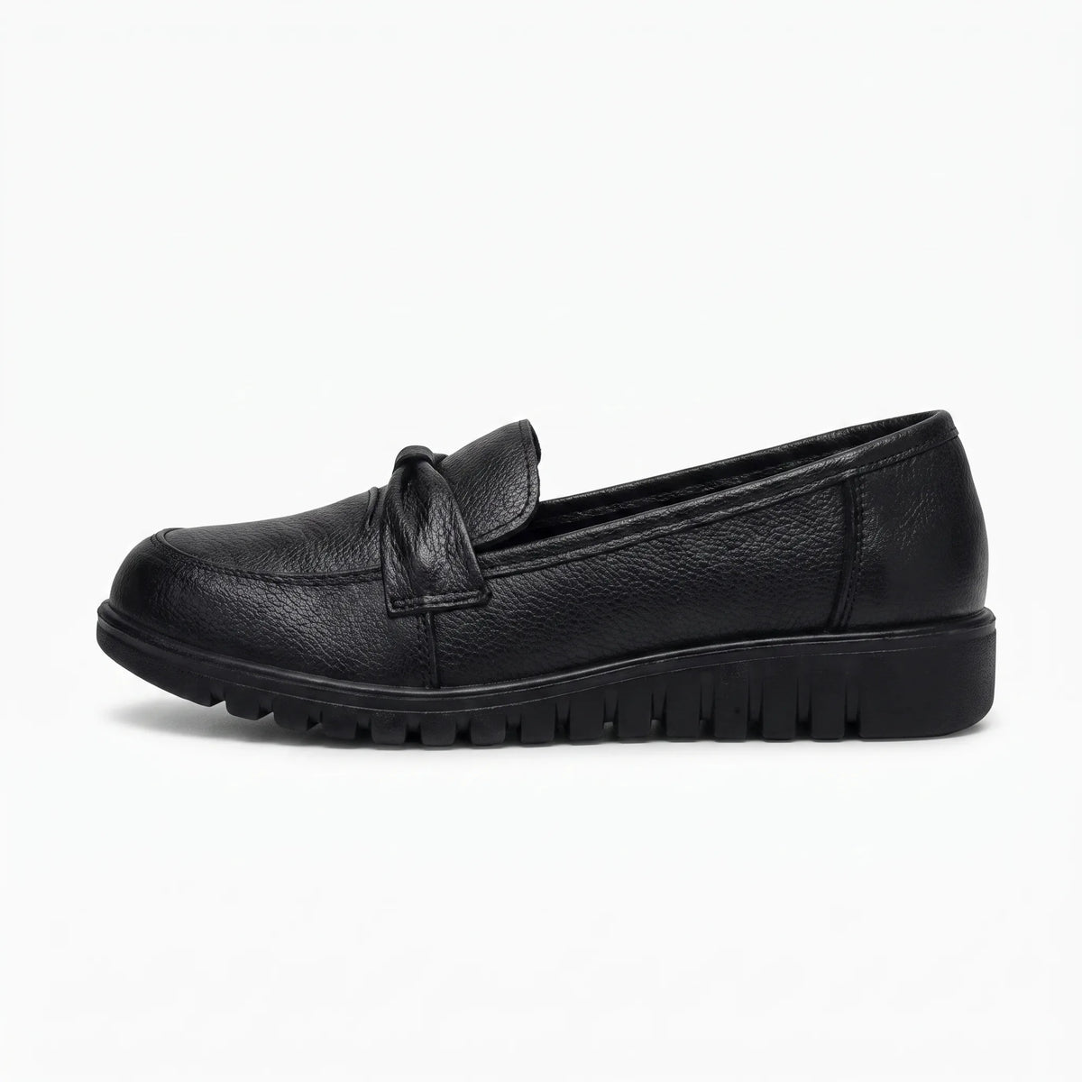 Mocassins Orthopédiques Effet Cuir Avec Coutures Apparentes Pour Femme - Studio — Side Profile