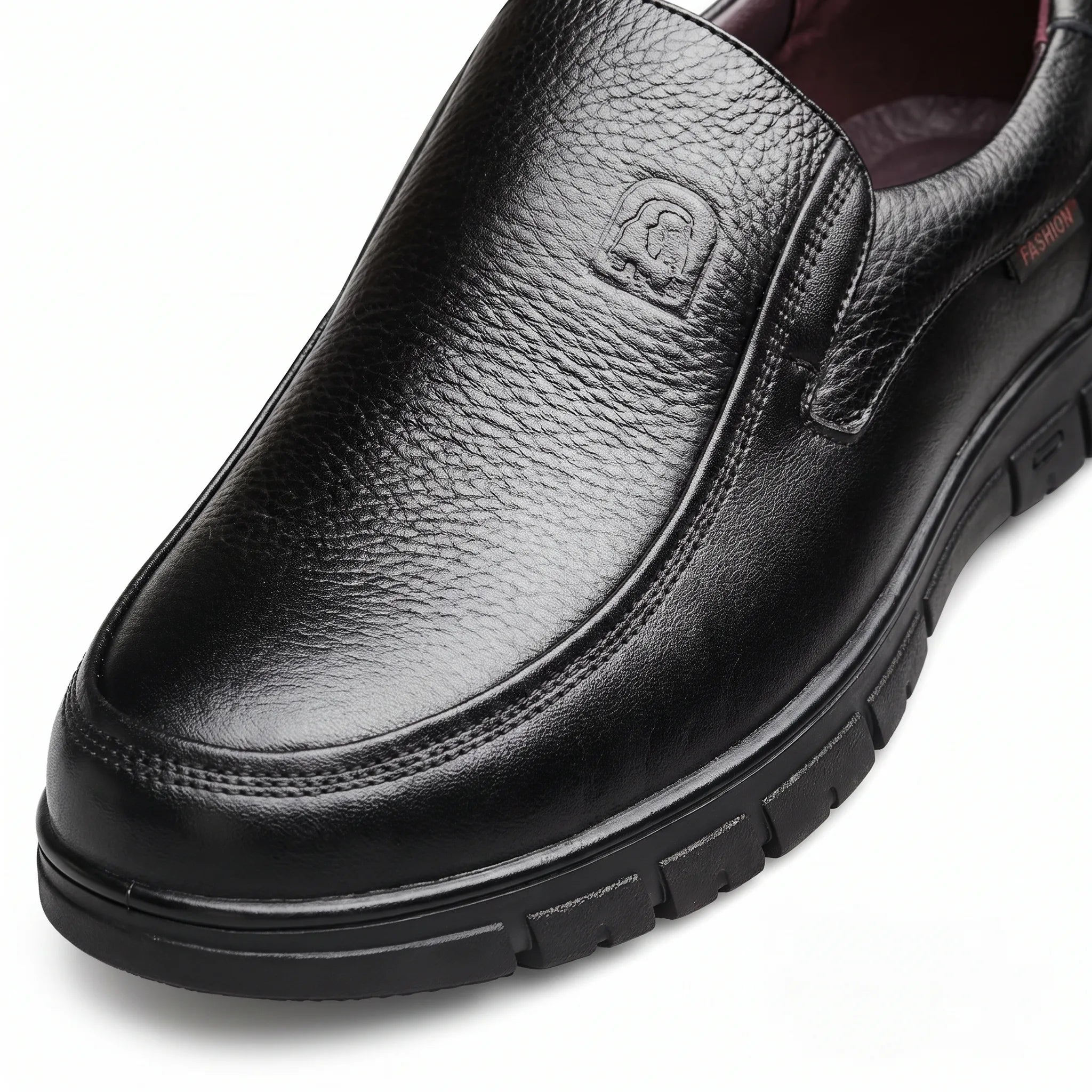 Mocassins Orthopédiques En Cuir De Vache Souple Pour Homme - Studio — Detail Close-up Image