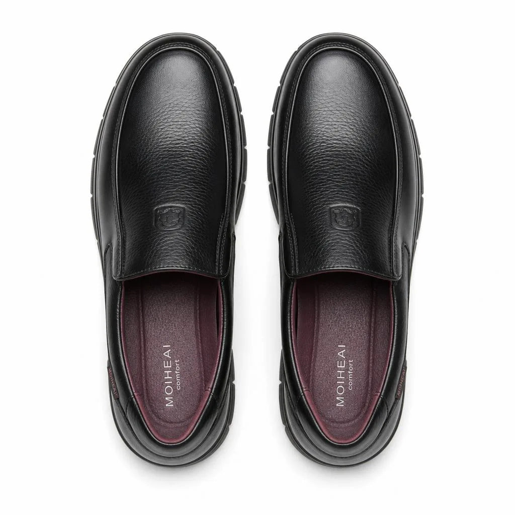 Mocassins Orthopédiques En Cuir De Vache Souple Pour Homme - Studio - Top view