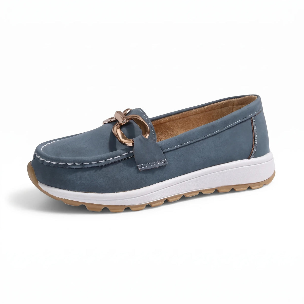 Mocassins Orthopédiques En Daim Compensés - Studio — Side Profile