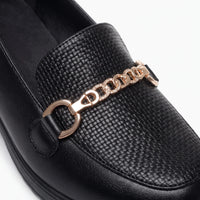 Mocassins Orthopédiques Noirs Plateforme Pour Femme - Studio — Detail Close-up