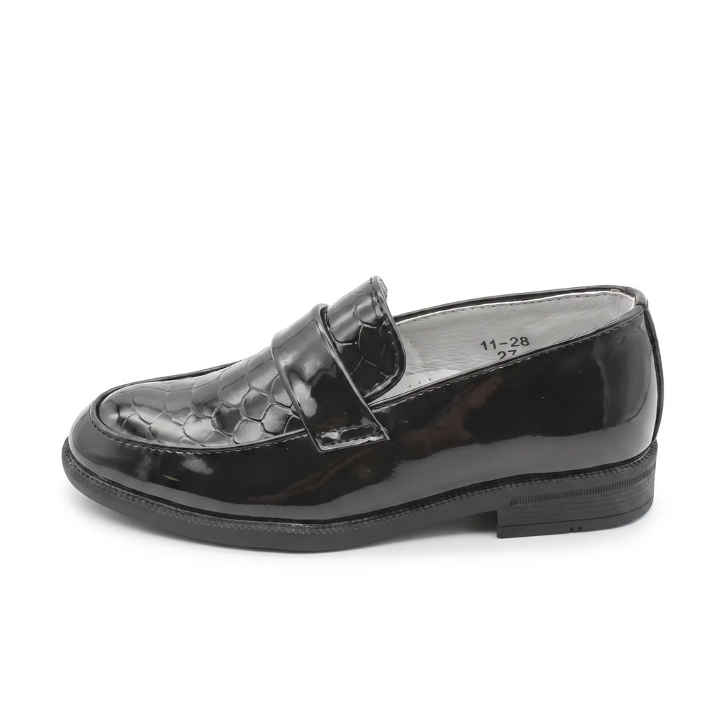 Mocassins Polyvalents En Cuir Vernis Pour Garçons - Studio — Side Profile