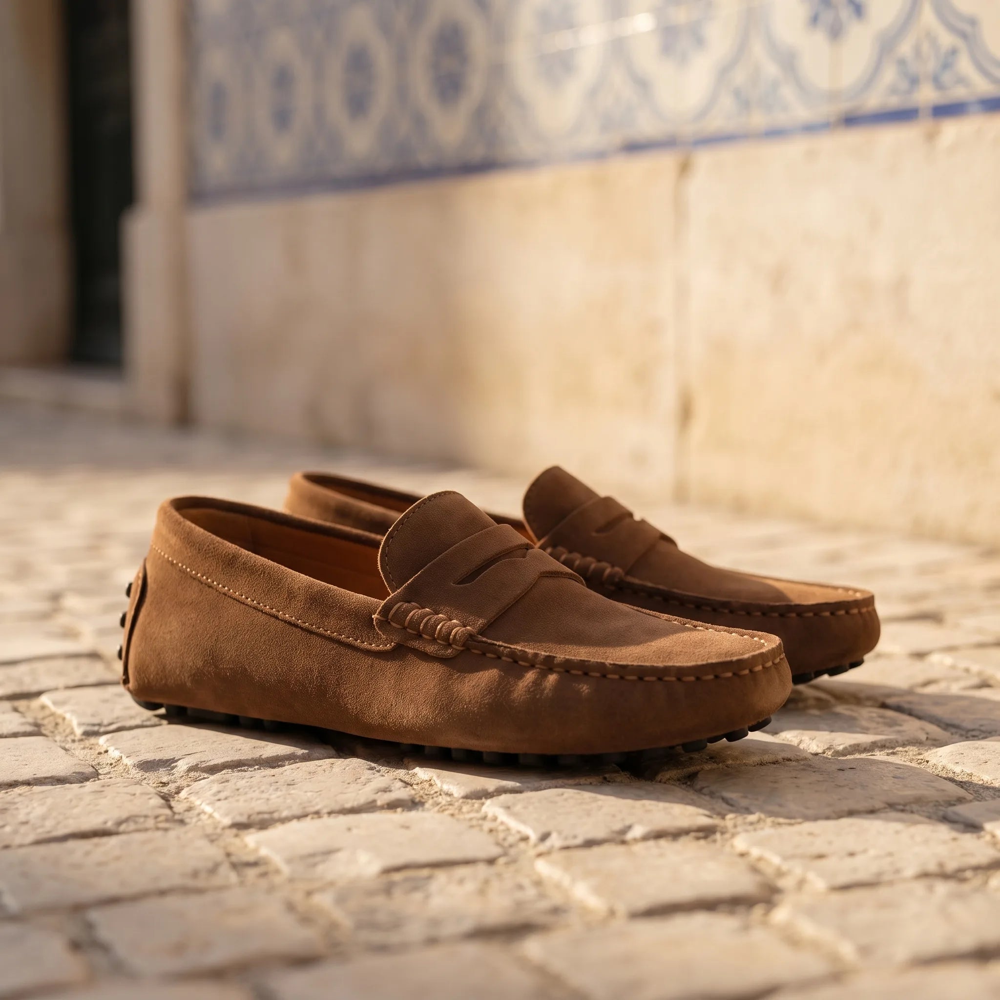 Mocassins Respirants Effet Daim Pour Hommes - Lifestyle — Mediterranean Editorial
