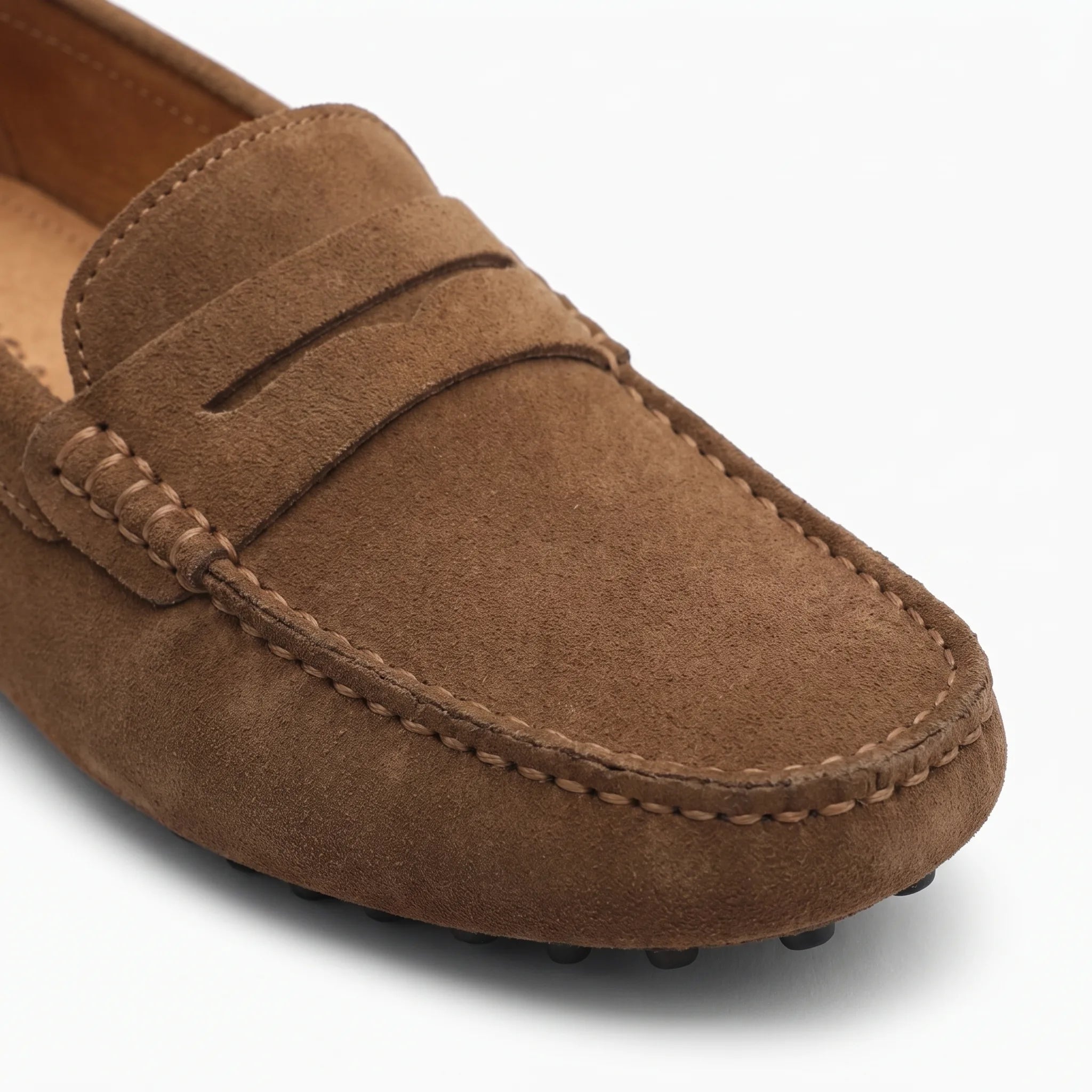 Mocassins Respirants Effet Daim Pour Hommes - Studio — Detail Close-up Image