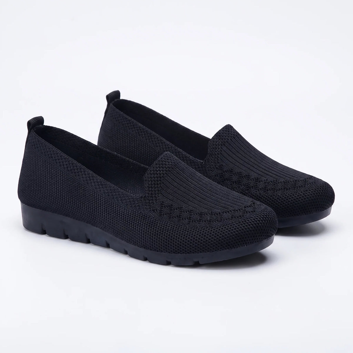 Mocassins Souples En Maille Pour Femmes - Studio — Front 3/4 Pair Image