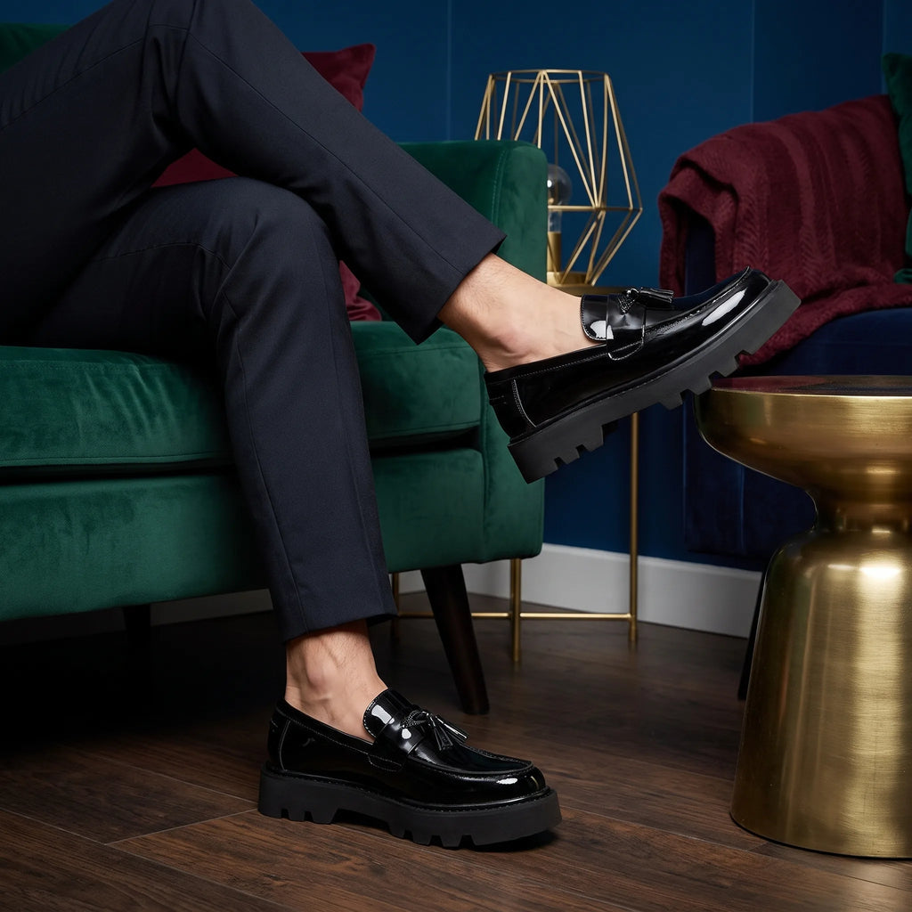 Mocassins Vernis À Plateforme Pour Hommes - Lifestyle — Worn Editorial
