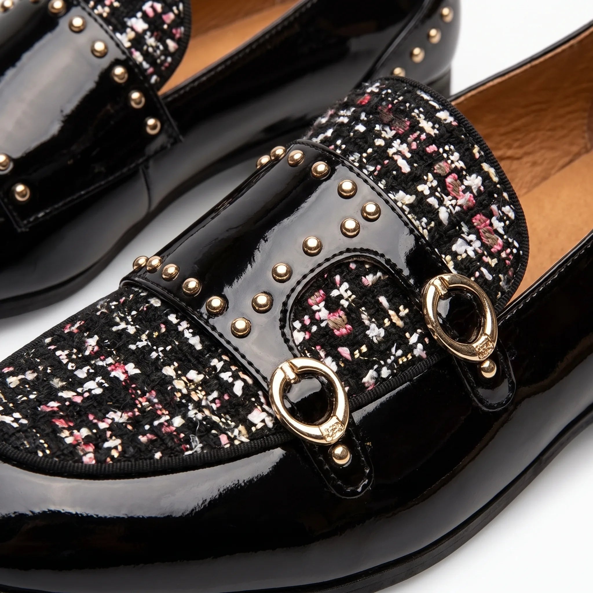 Mocassins Vernis De Luxe À Paillettes Pour Hommes - Studio — Detail Close-up Image