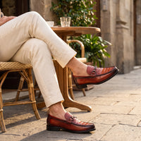 Mocassins Vernis Effet Crocodile De Luxe Pour Homme - Lifestyle — Worn Editorial