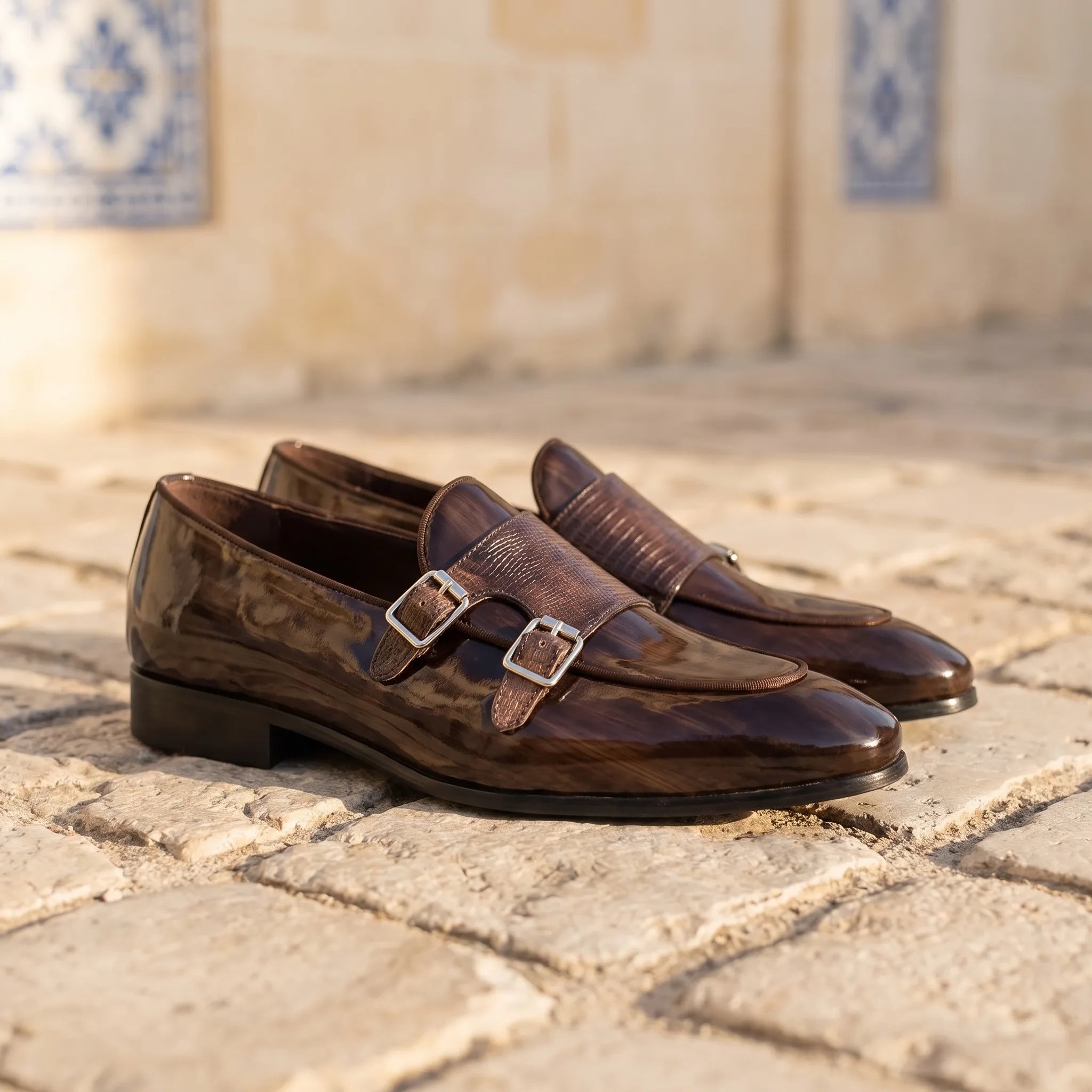 Mocassins Vernis Marrons De Luxe - Lifestyle — Mediterranean Editorial