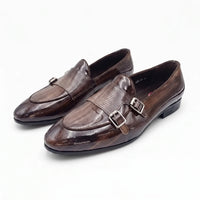 Mocassins Vernis Marrons De Luxe - Studio — Front 3/4 Pair