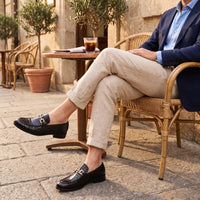 Mocassins Vernis Noir Et Doré Pour Hommes - Lifestyle — Worn Editorial